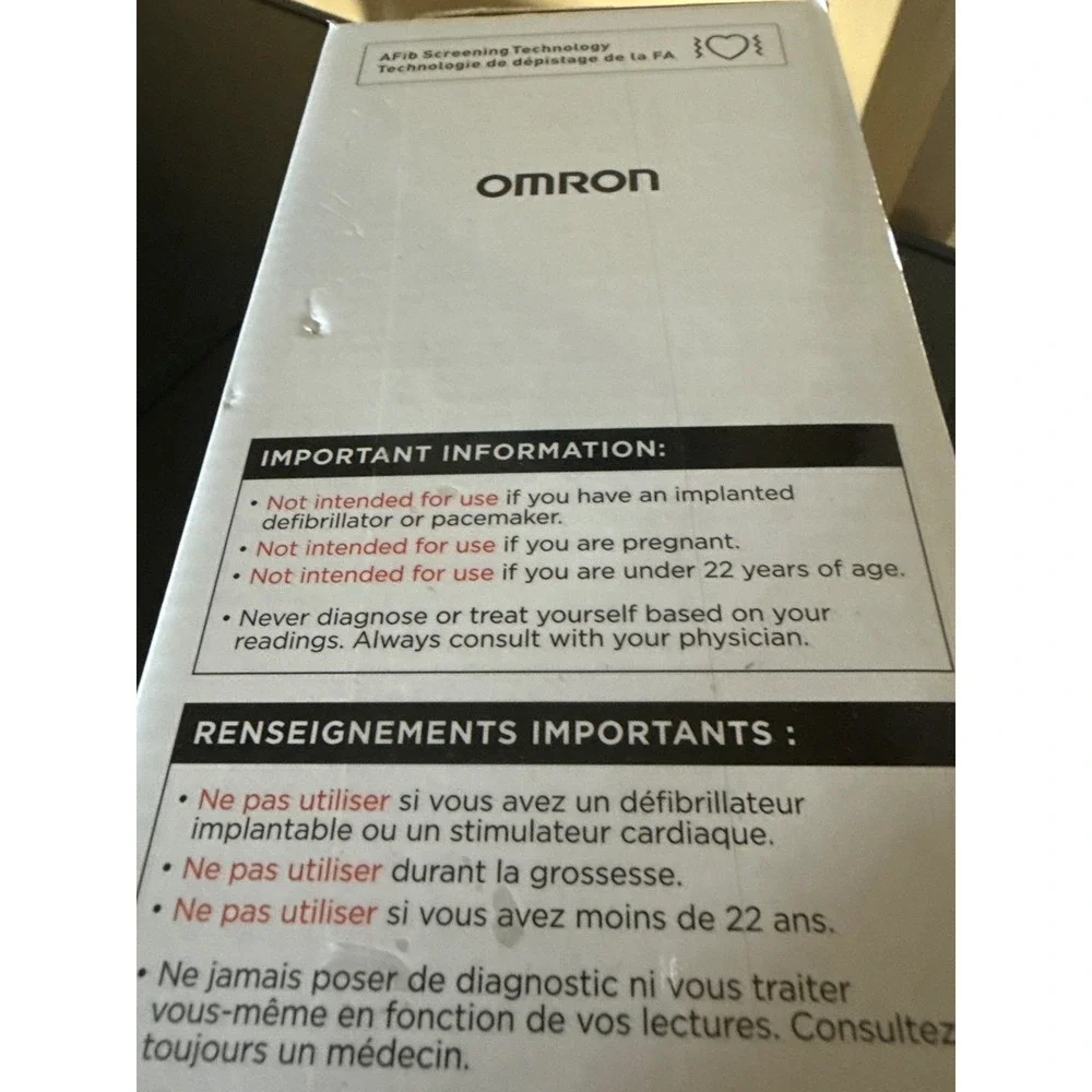 Omron Platinum Upper Arm Blood Pressure Monitor AFib Screening BP5465 White New